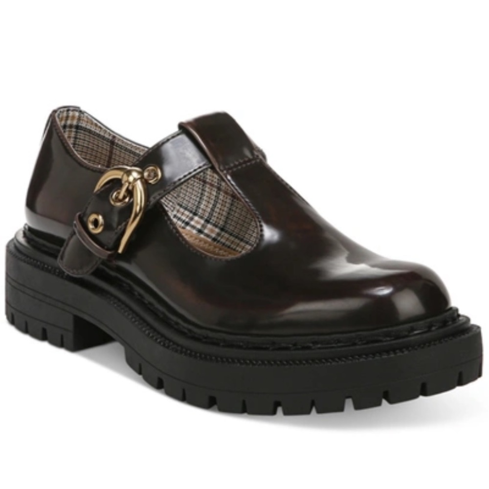 Circus by Sam Edelman Women's Emelia Lug Sole Mary Jane Loafers in chesnut
